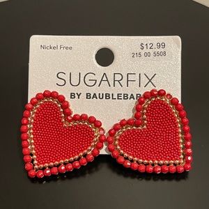 Sugarfix by Baublebar red heart earrings